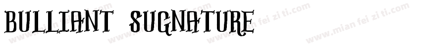 bulliant sugnature字体转换